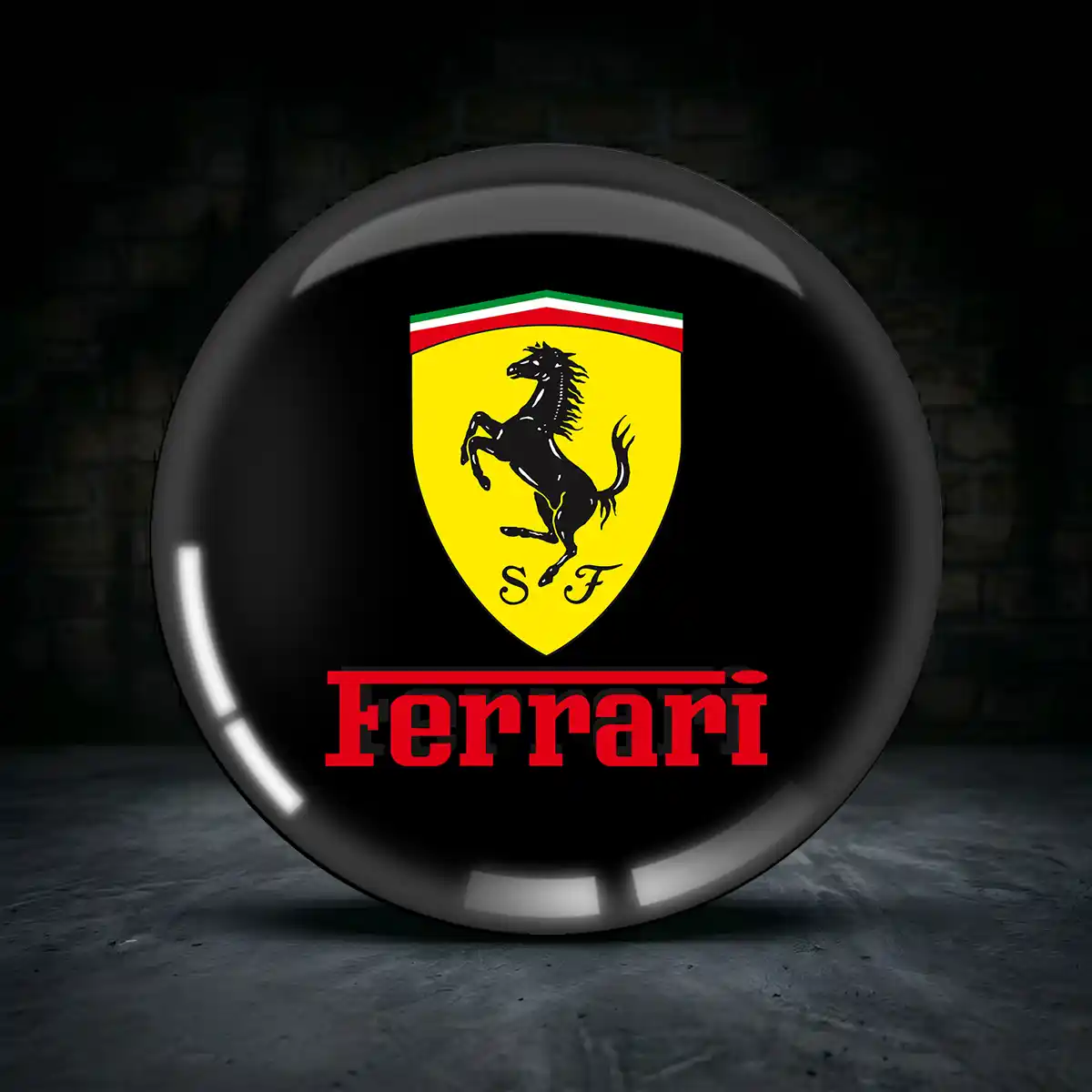 Ferrari Aufkleber 3D Gel Hochwertiges Harz