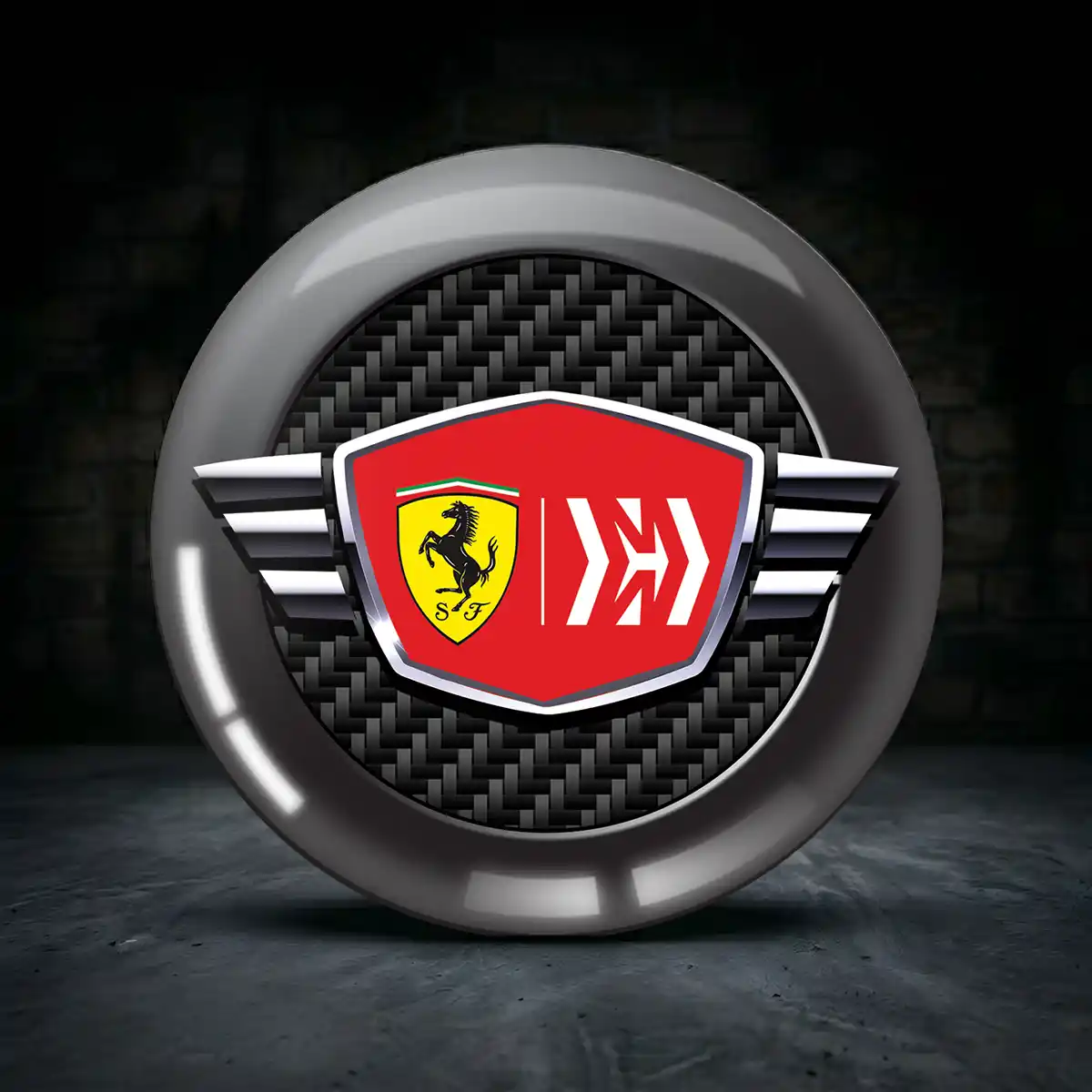 Ferrari Aufkleber 3D Gel Premiumqualität