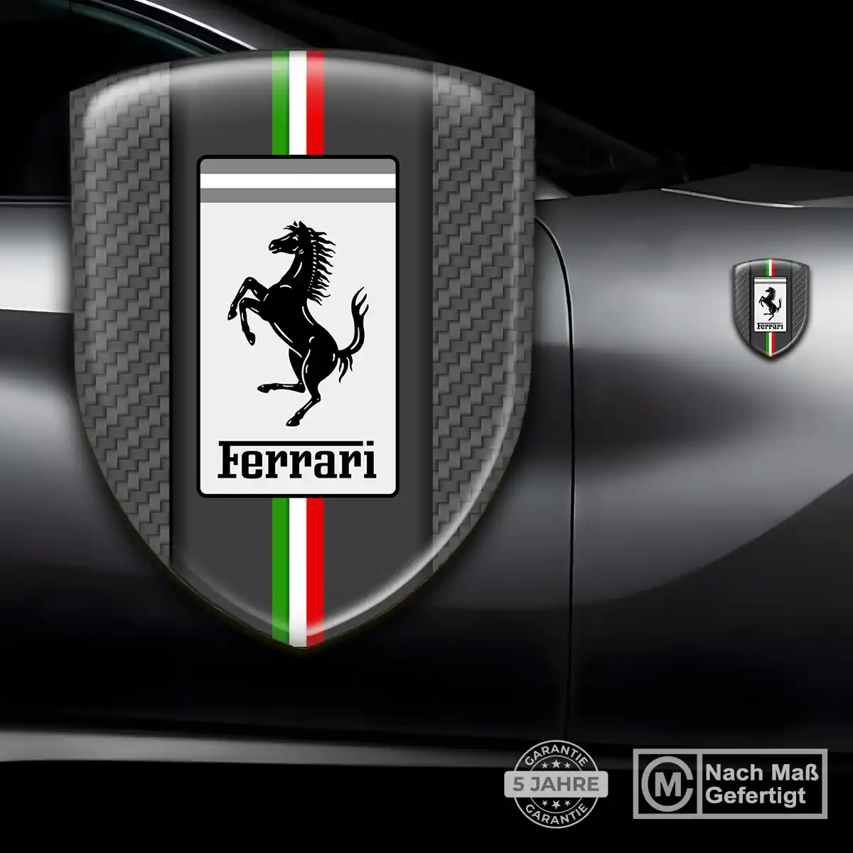 Ferrari Aufkleber 3D Gel Silikon Stilvolles Design