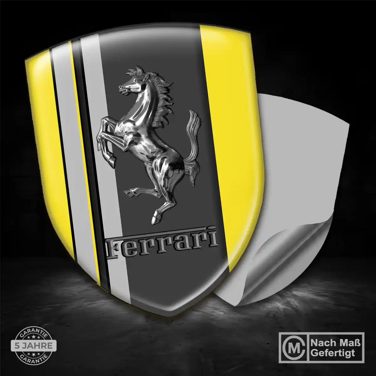 Ferrari Aufkleber 3D Gel Wappen Auto Stilvolles Design