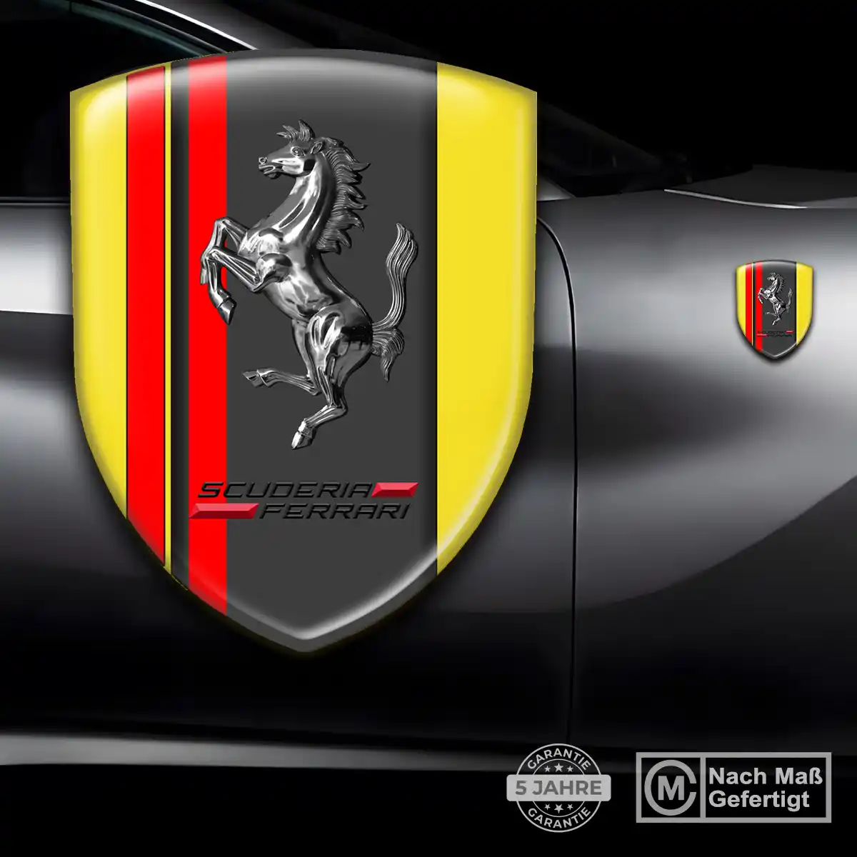 Ferrari Aufkleber 3D Gel Wappen Hohe Qualität