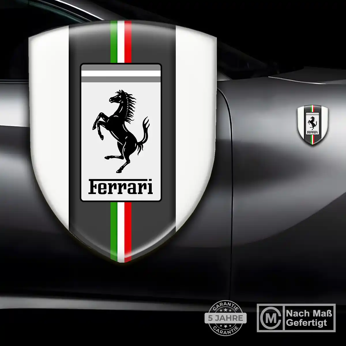 Ferrari Aufkleber 3D Gel Wappen Stilvolles Design