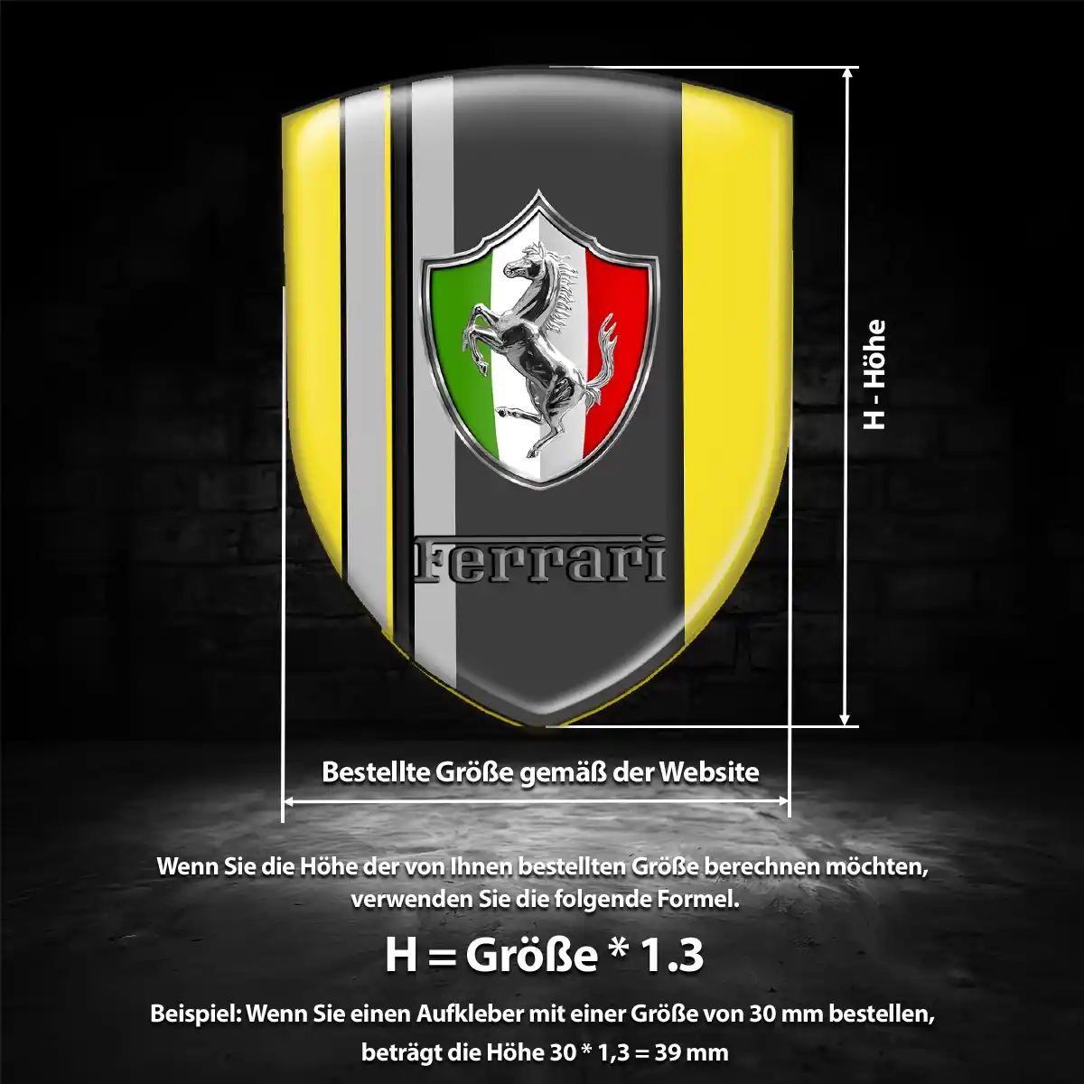 Ferrari Aufkleber Emblem Auto Hohe Qualität