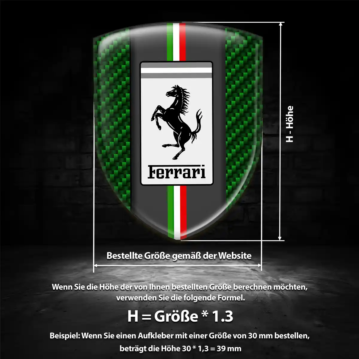 Ferrari Aufkleber Emblem Auto Stilvolles Design