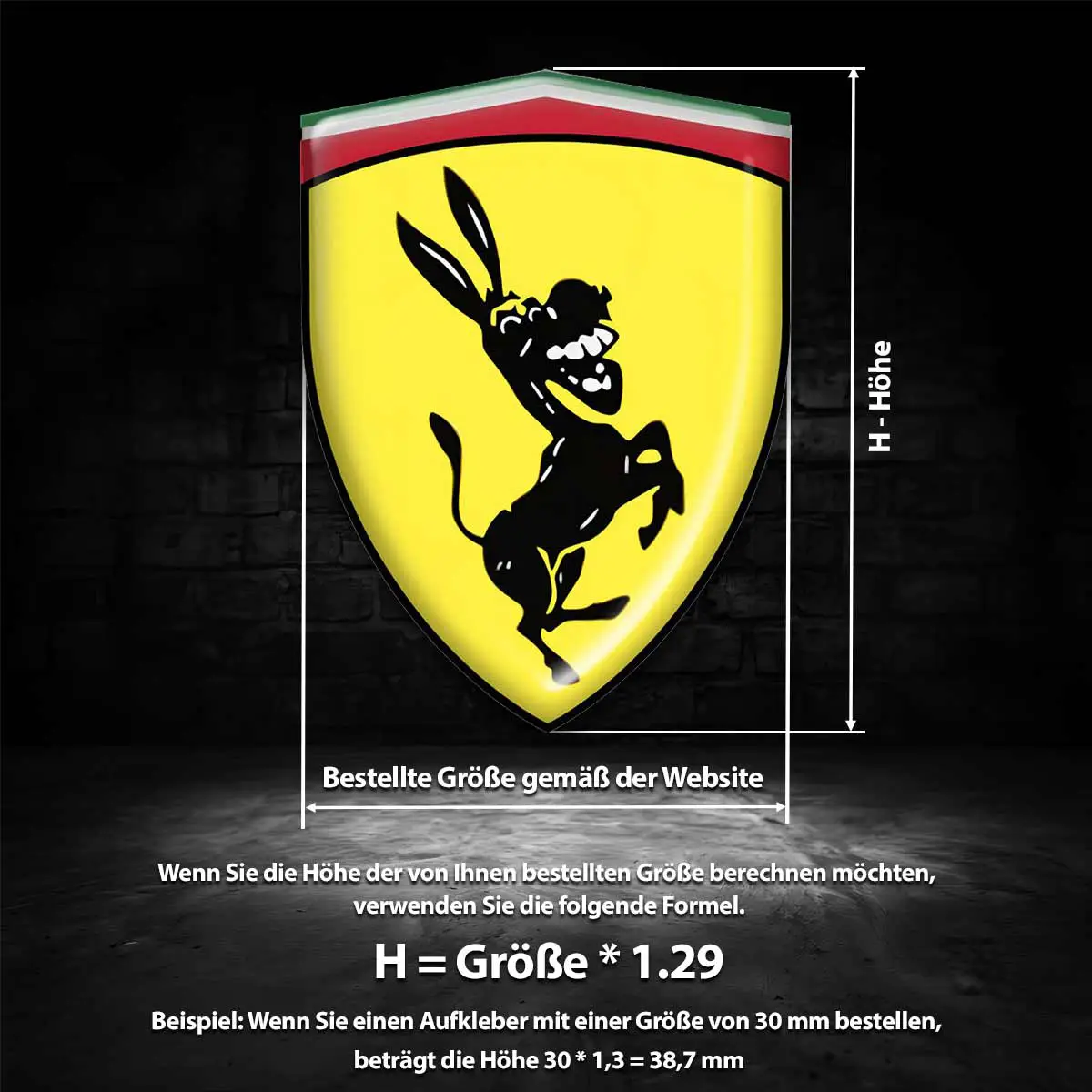 Ferrari Aufkleber Emblem Stilvolles Design