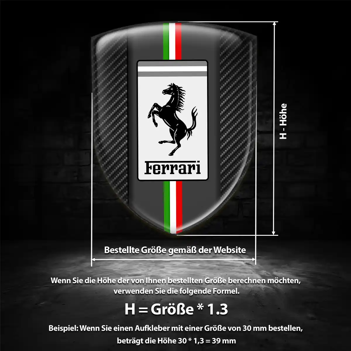 Ferrari Aufkleber Emblem Wappen Auto Stilvolles Design