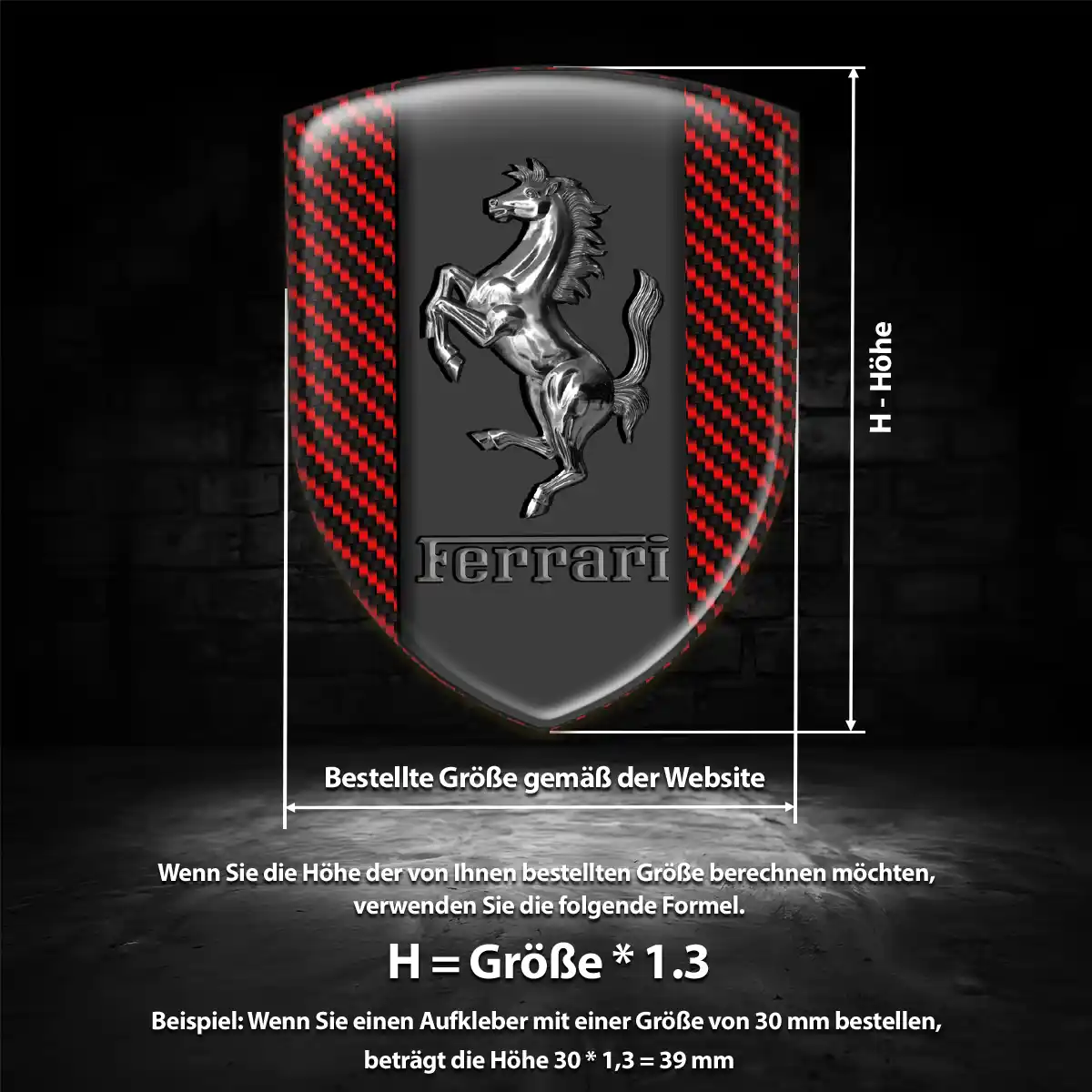 Ferrari Aufkleber Emblem Wappen Hohe Qualität
