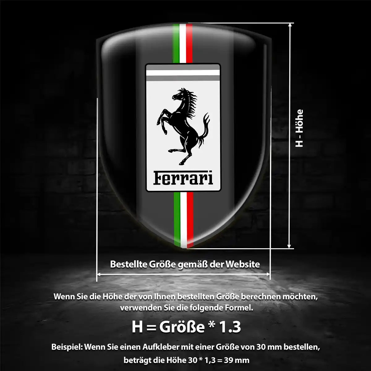 Ferrari Aufkleber Embleme Silikon Auto Hohe Qualität