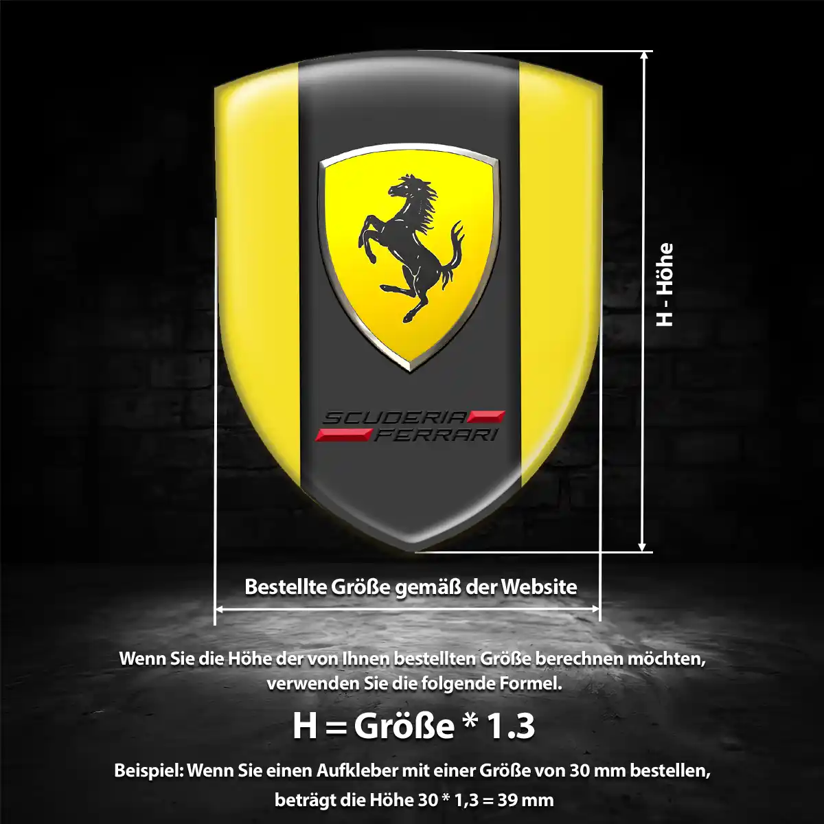 Ferrari Aufkleber Embleme Silikon Hohe Qualität