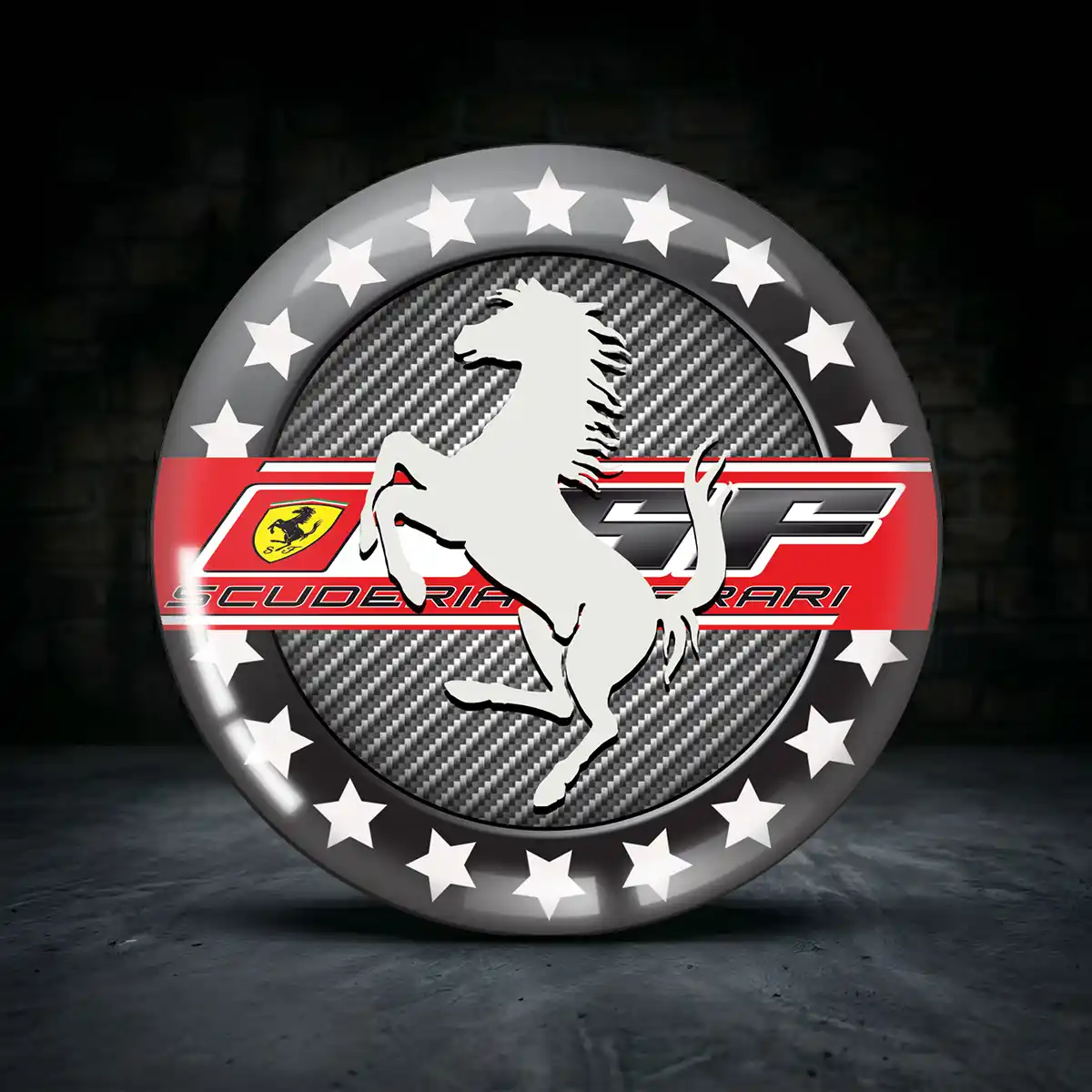 Ferrari Aufkleber Felgenemblem Silikon Hochwertiges Harz