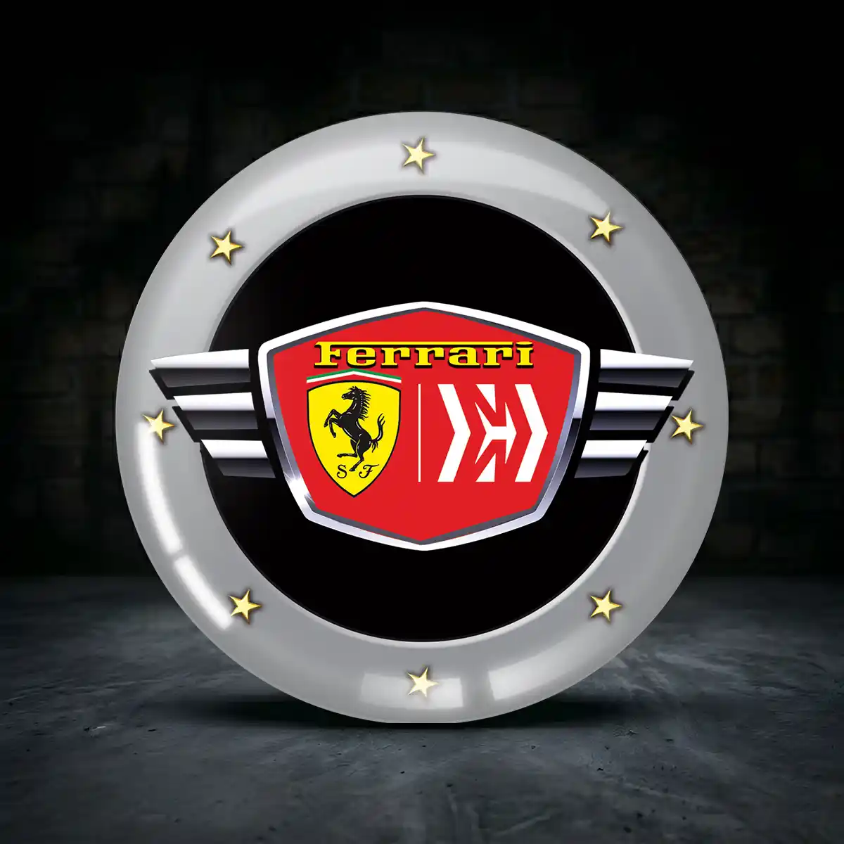 Ferrari Aufkleber Radkappen Hochwertiges Harz