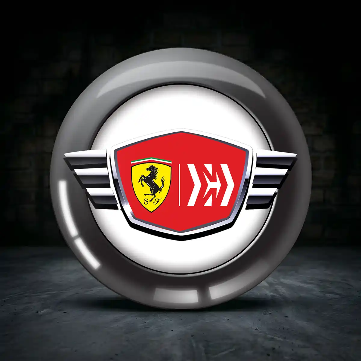 Ferrari Aufkleber Radmitte Luxus-Edition