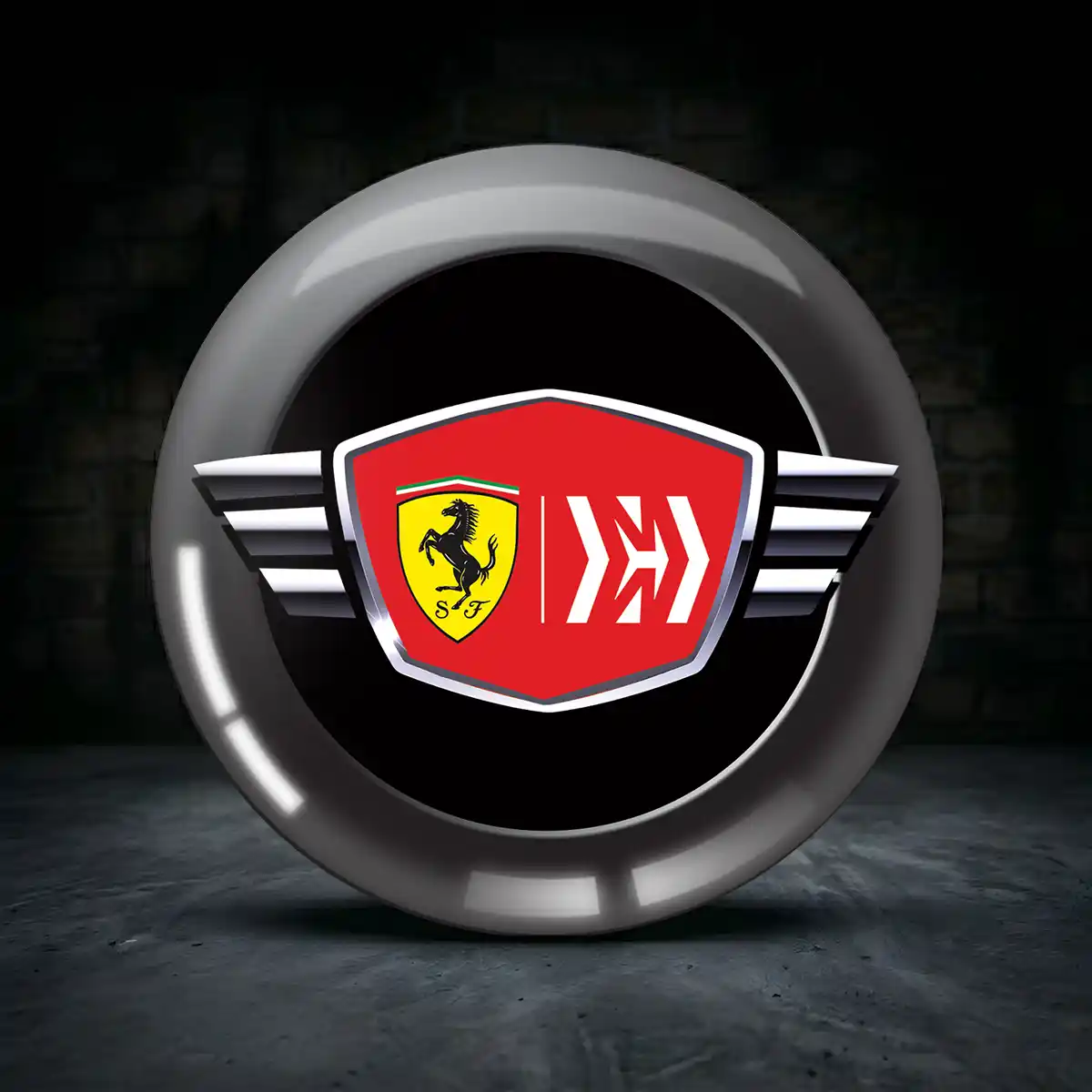 Ferrari Aufkleber Radmitte Premium-Edition