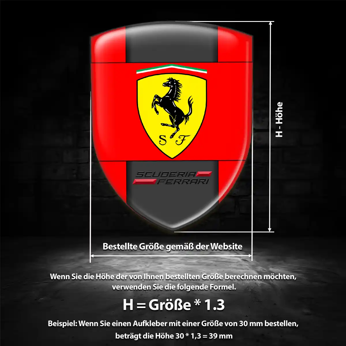 Ferrari Aufkleber Silikon Embleme Auto Hohe Qualität