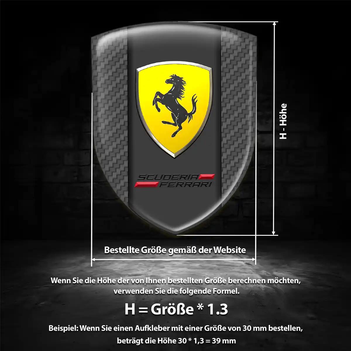 Ferrari Aufkleber Silikon Embleme Auto Stilvolles Design