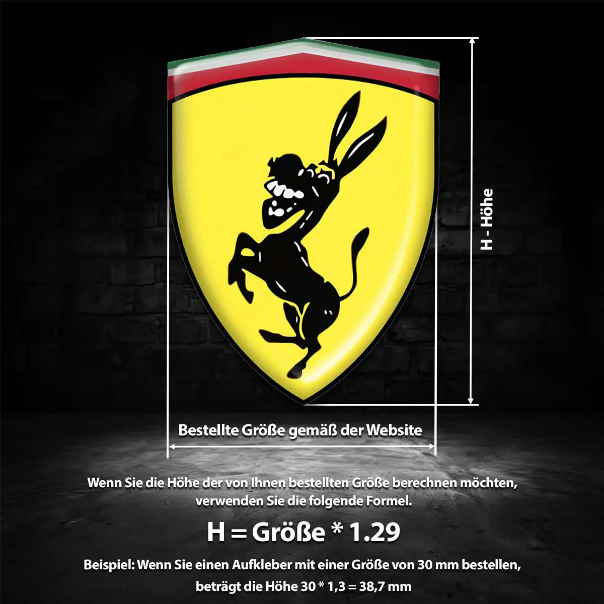Ferrari Aufkleber Stilvolles Design