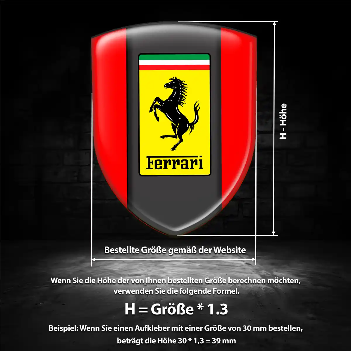 Ferrari Aufkleber Wappen Auto Stilvolles Design