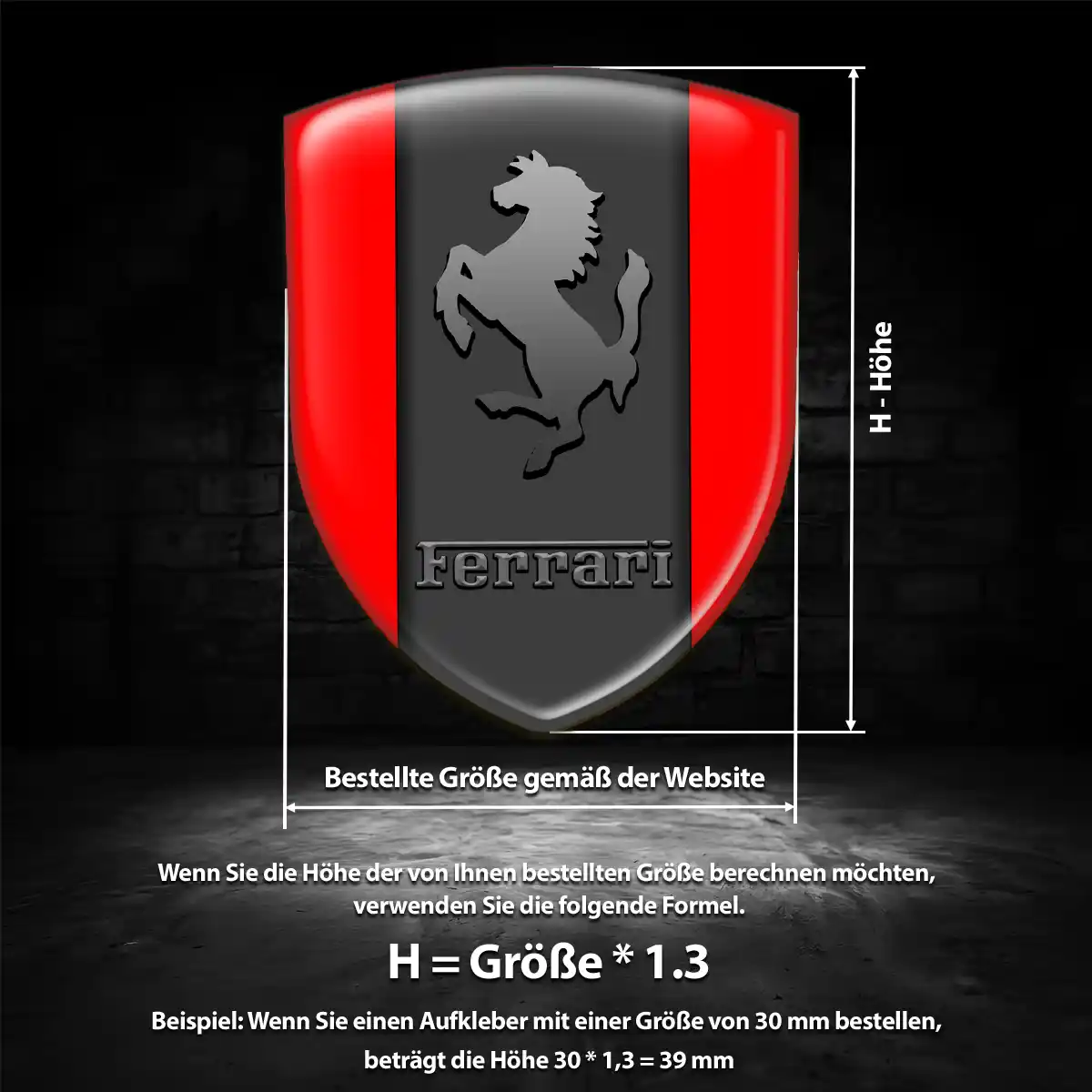 Ferrari Aufkleber Wappen Emblem Auto Stilvolles Design