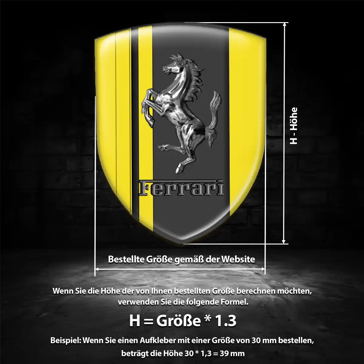 Ferrari Aufkleber Wappen Emblem Hohe Qualität