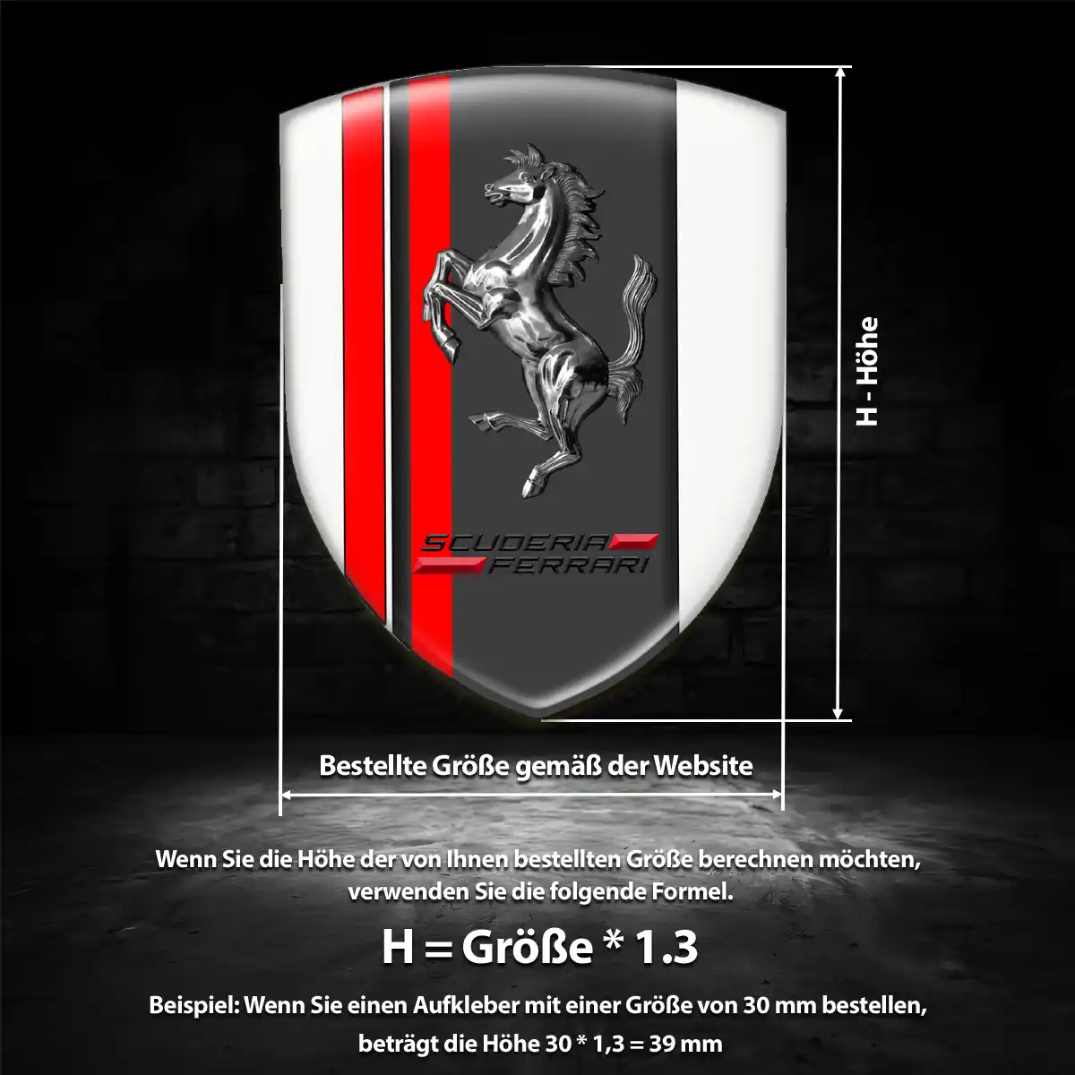 Ferrari Emblem Aufkleber Auto Hohe Qualität