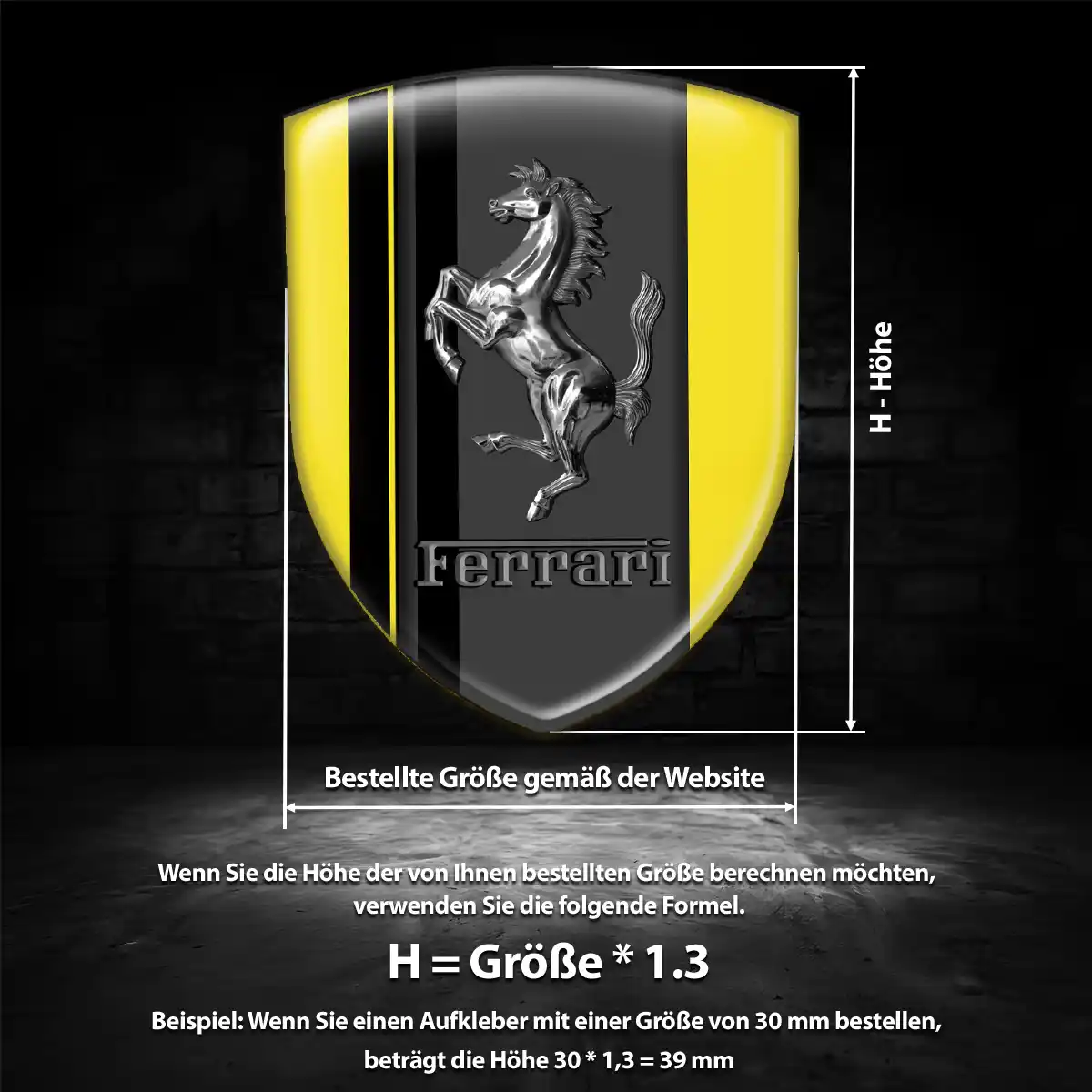 Ferrari Emblem Aufkleber Auto Stilvolles Design
