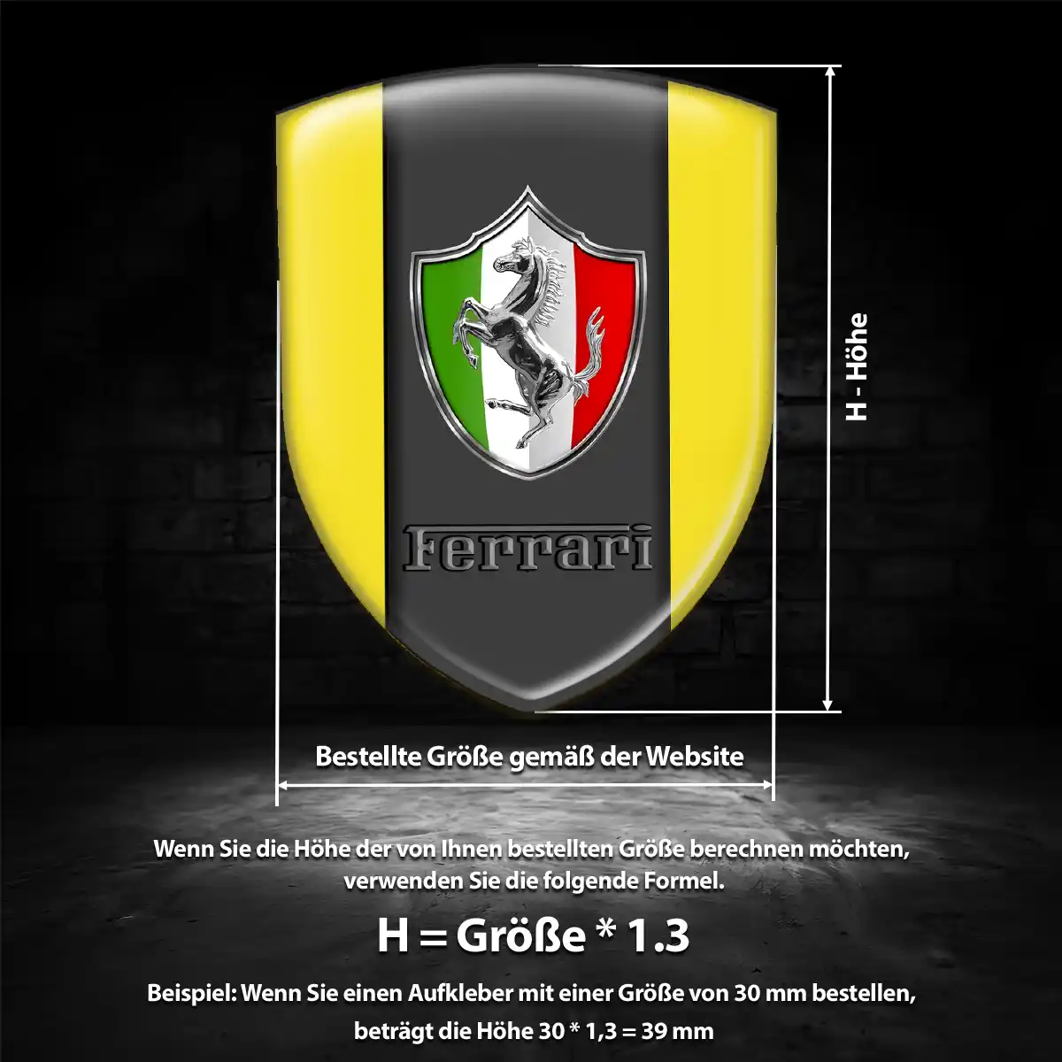 Ferrari Emblem Aufkleber Premium-Edition