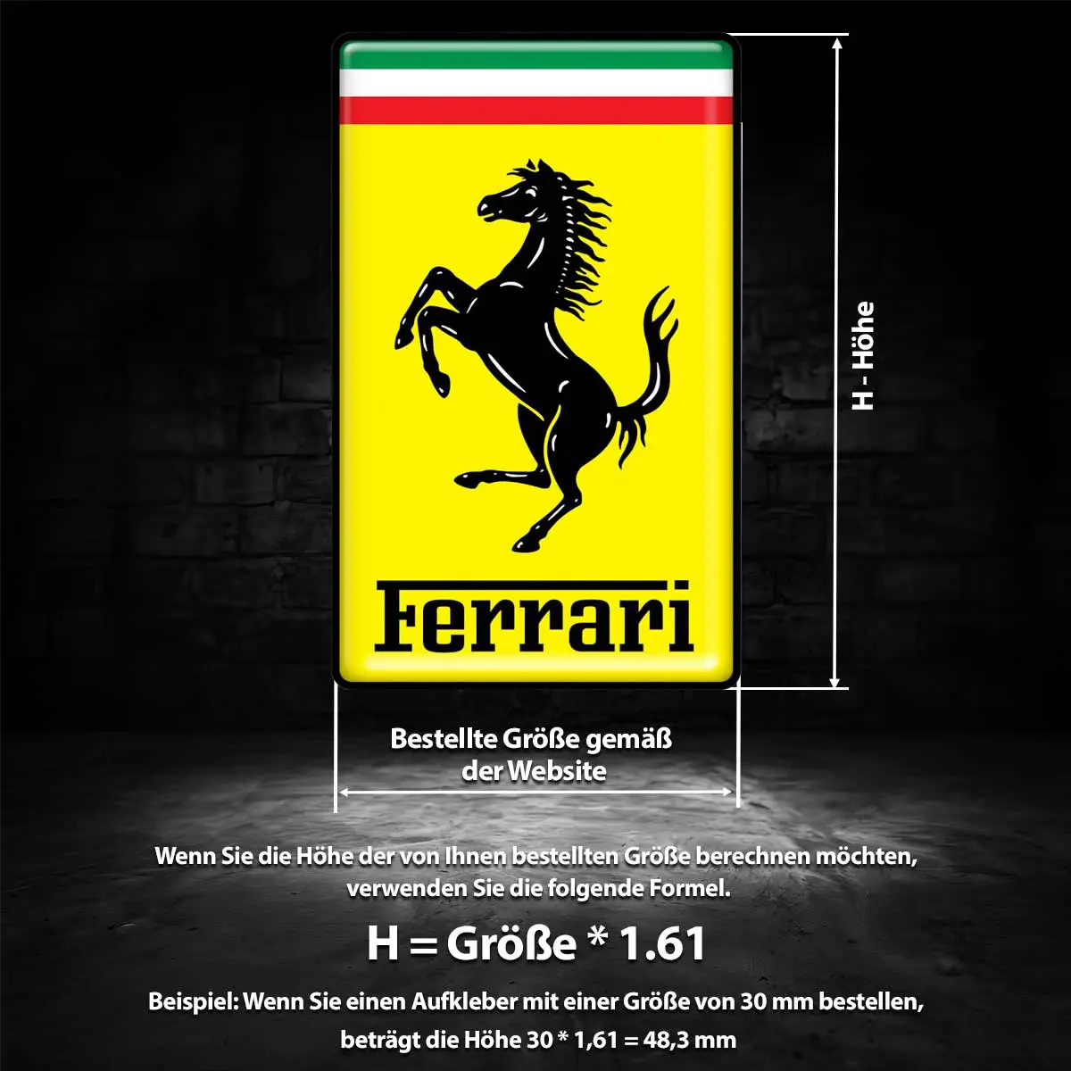 Ferrari Emblem Aufkleber Stilvolles Design