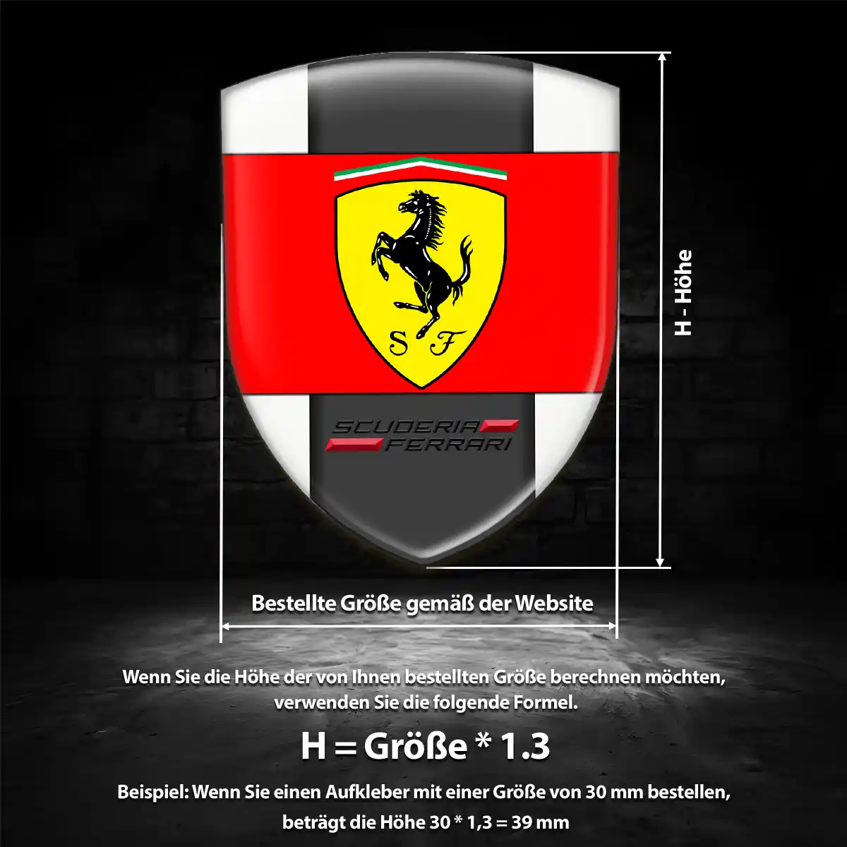 Ferrari Emblem Aufkleber Wappen Auto Hohe Qualität