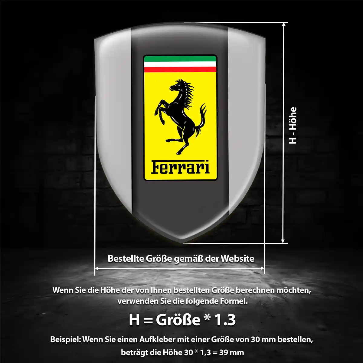 Ferrari Emblem Aufkleber Wappen Auto Stilvolles Design