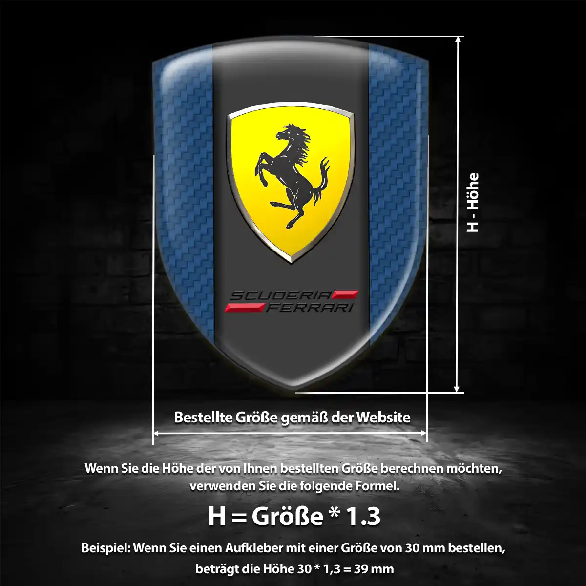 Ferrari Emblem Aufkleber Wappen Stilvolles Design