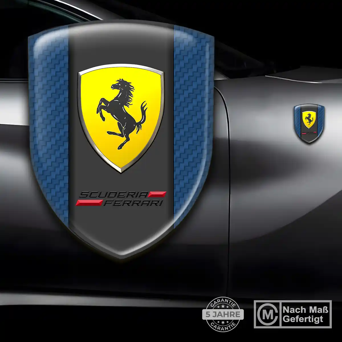 Ferrari Emblem Aufkleber Wappen Stilvolles Design