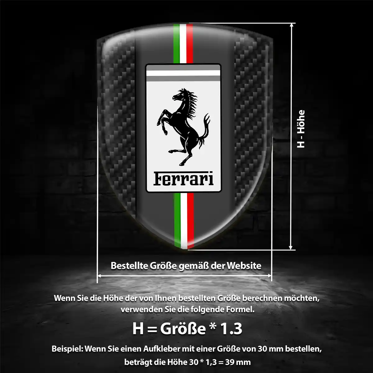 Ferrari Emblem Auto Hohe Qualität