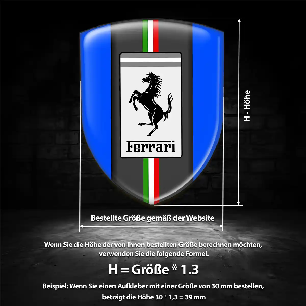 Ferrari Emblem Wappen Aufkleber Auto Hohe Qualität