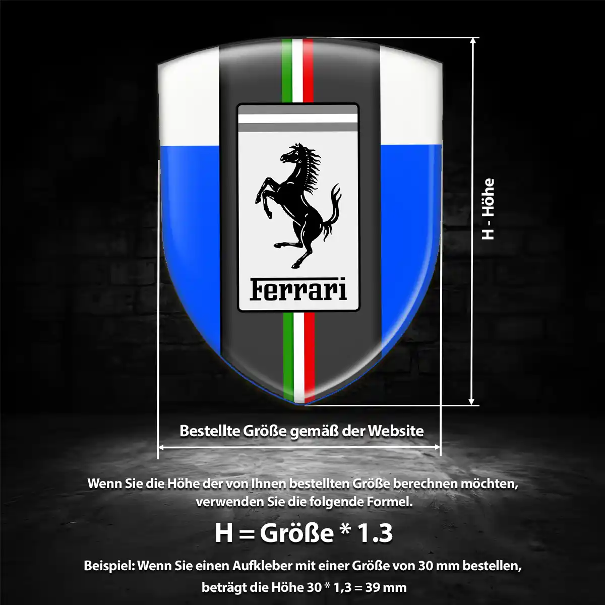 Ferrari Emblem Wappen Aufkleber Auto Stilvolles Design