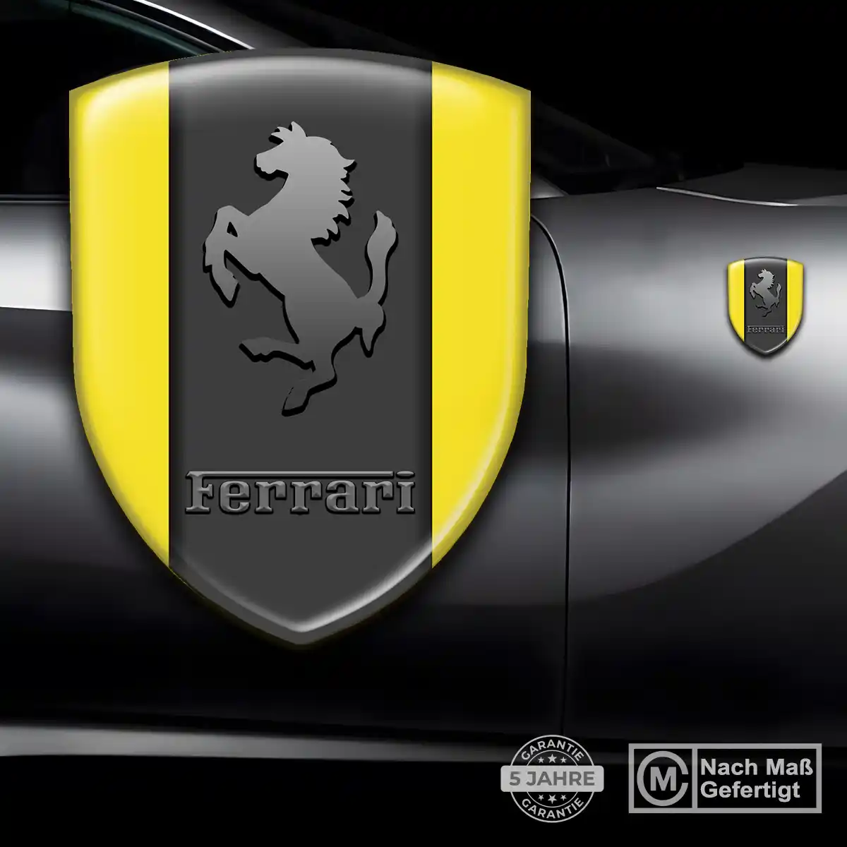 Ferrari Emblem Wappen Aufkleber Stilvolles Design