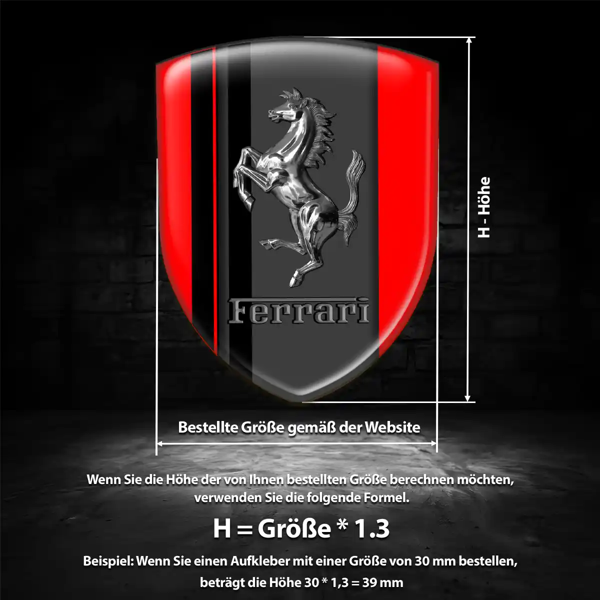 Ferrari Emblem Wappen Auto Hohe Qualität