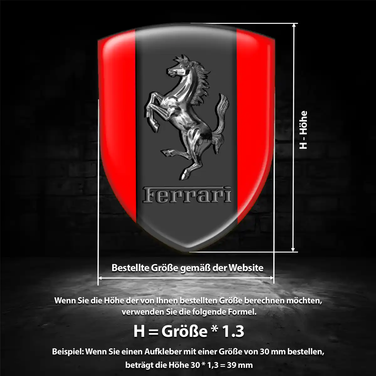 Ferrari Emblem Wappen Hohe Qualität