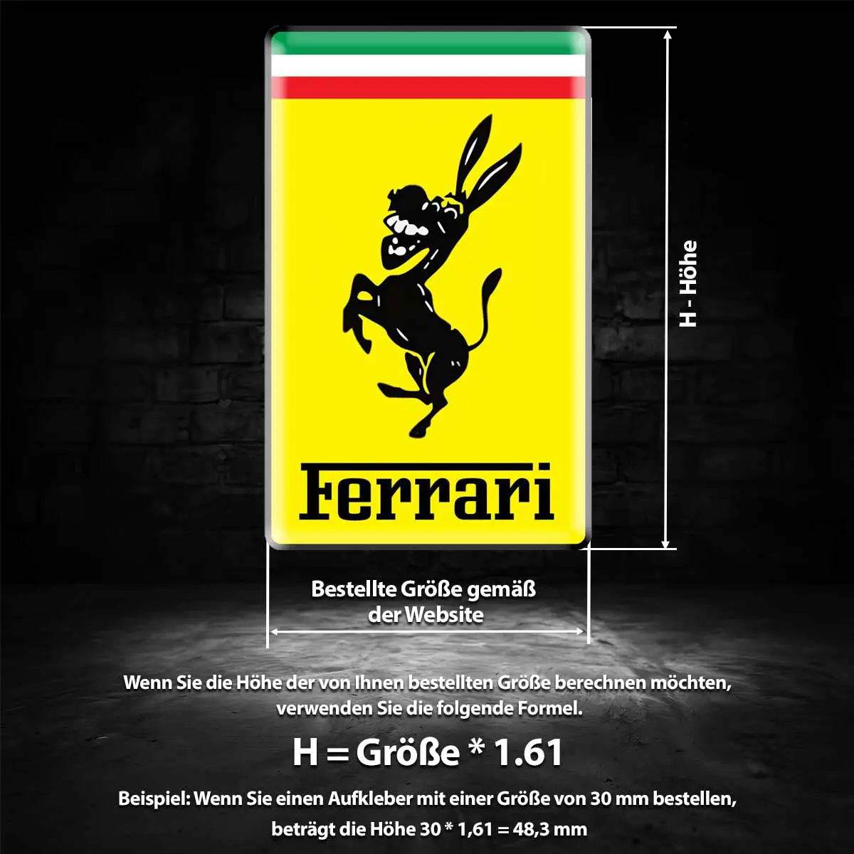 Ferrari Emblem Wappen Stilvolles Design