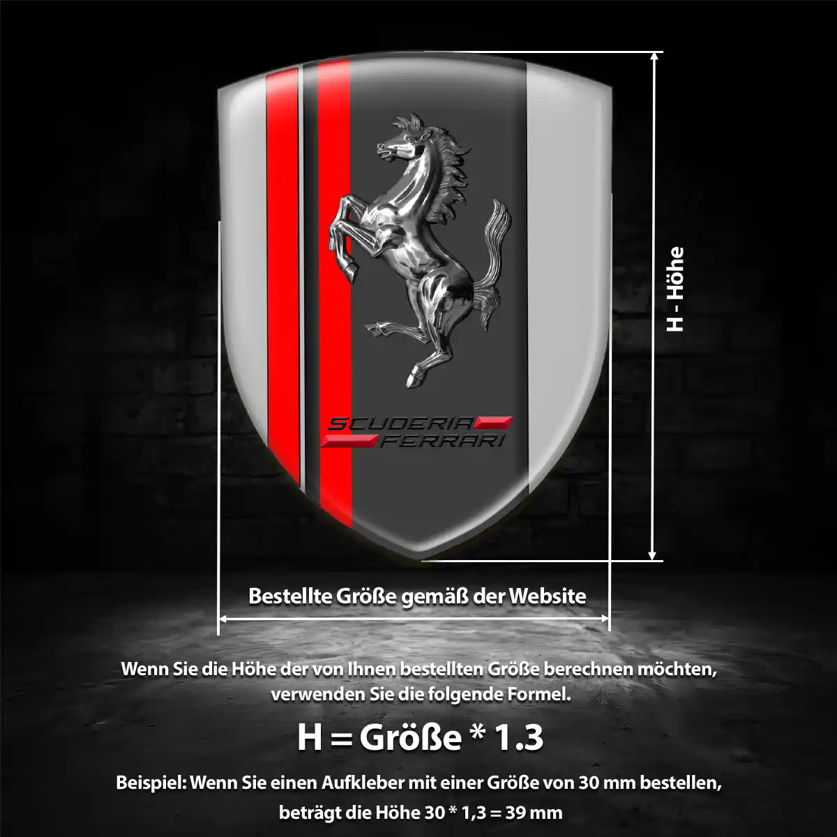 Ferrari Embleme Auto Stilvolles Design