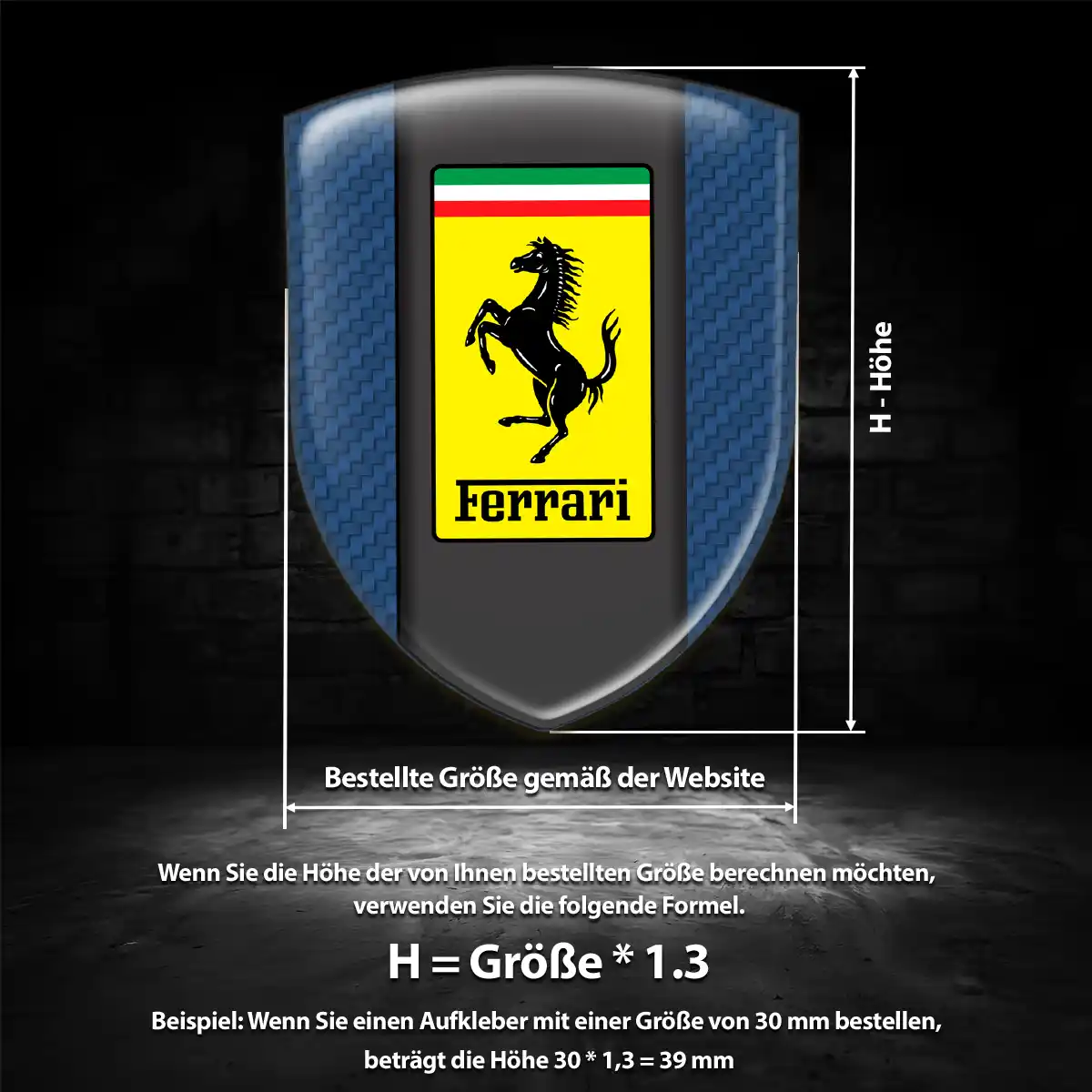 Ferrari Embleme Silikon Aufkleber Auto Hohe Qualität