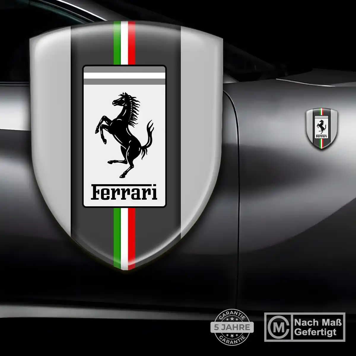 Ferrari Embleme Silikon Aufkleber Auto Stilvolles Design