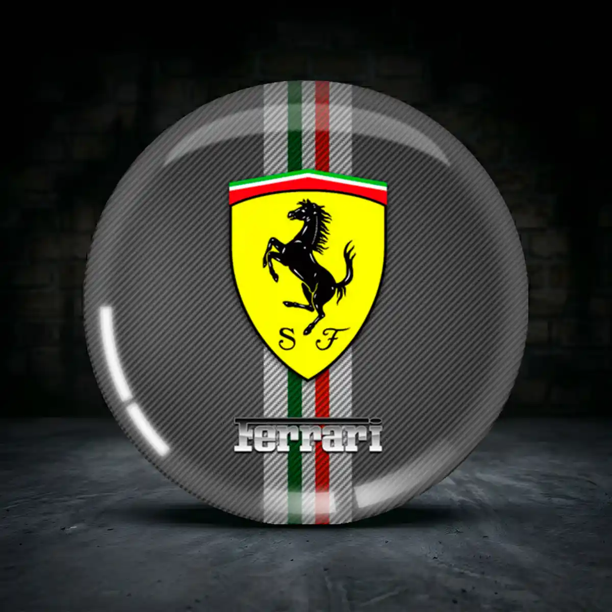 Ferrari Embleme Silikon Aufkleber Premium-Edition