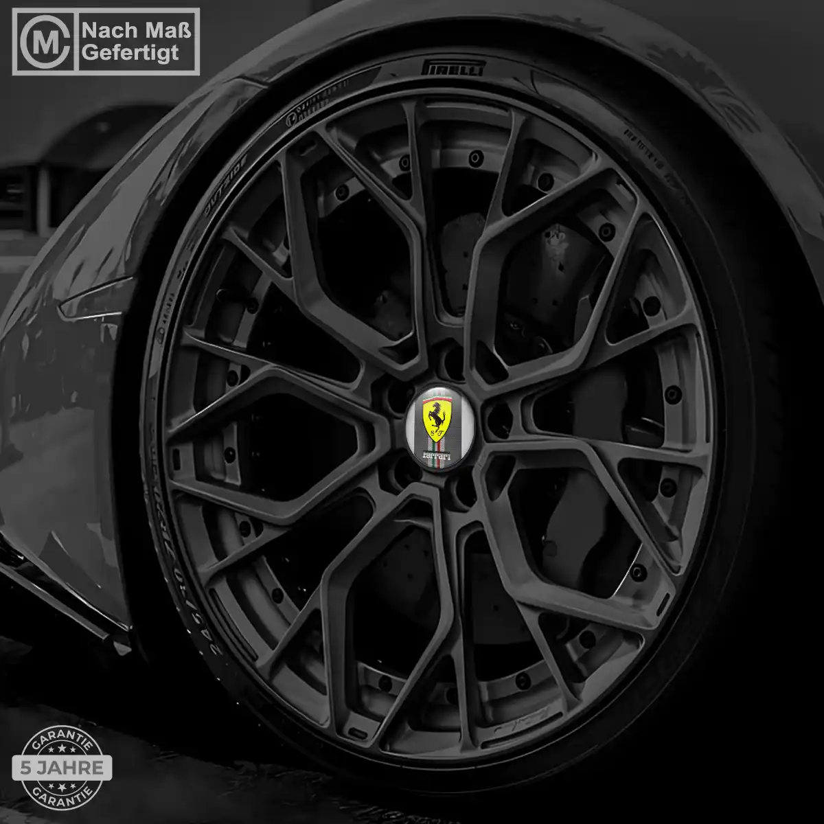 Ferrari Embleme Silikon Aufkleber Premiumqualität