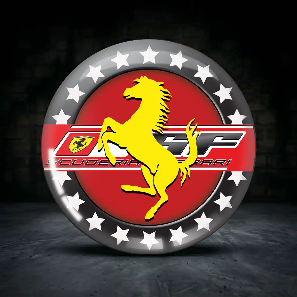 Ferrari Felgenemblem Aufkleber Hochwertiges Harz