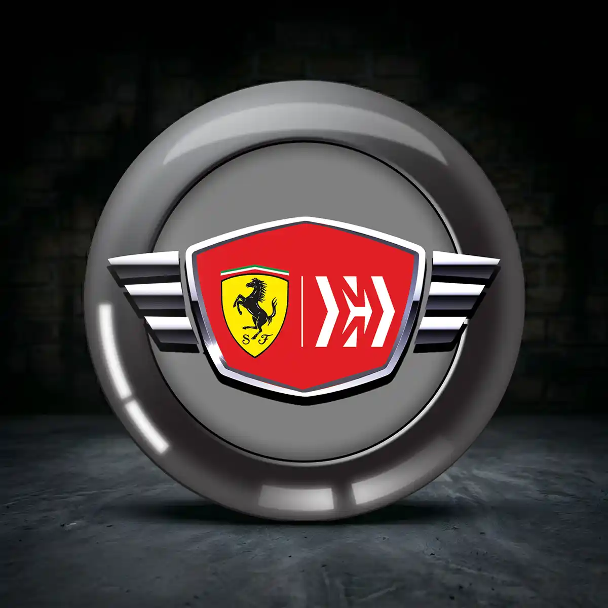 Ferrari Felgenemblem Aufkleber Limitierte Auflage