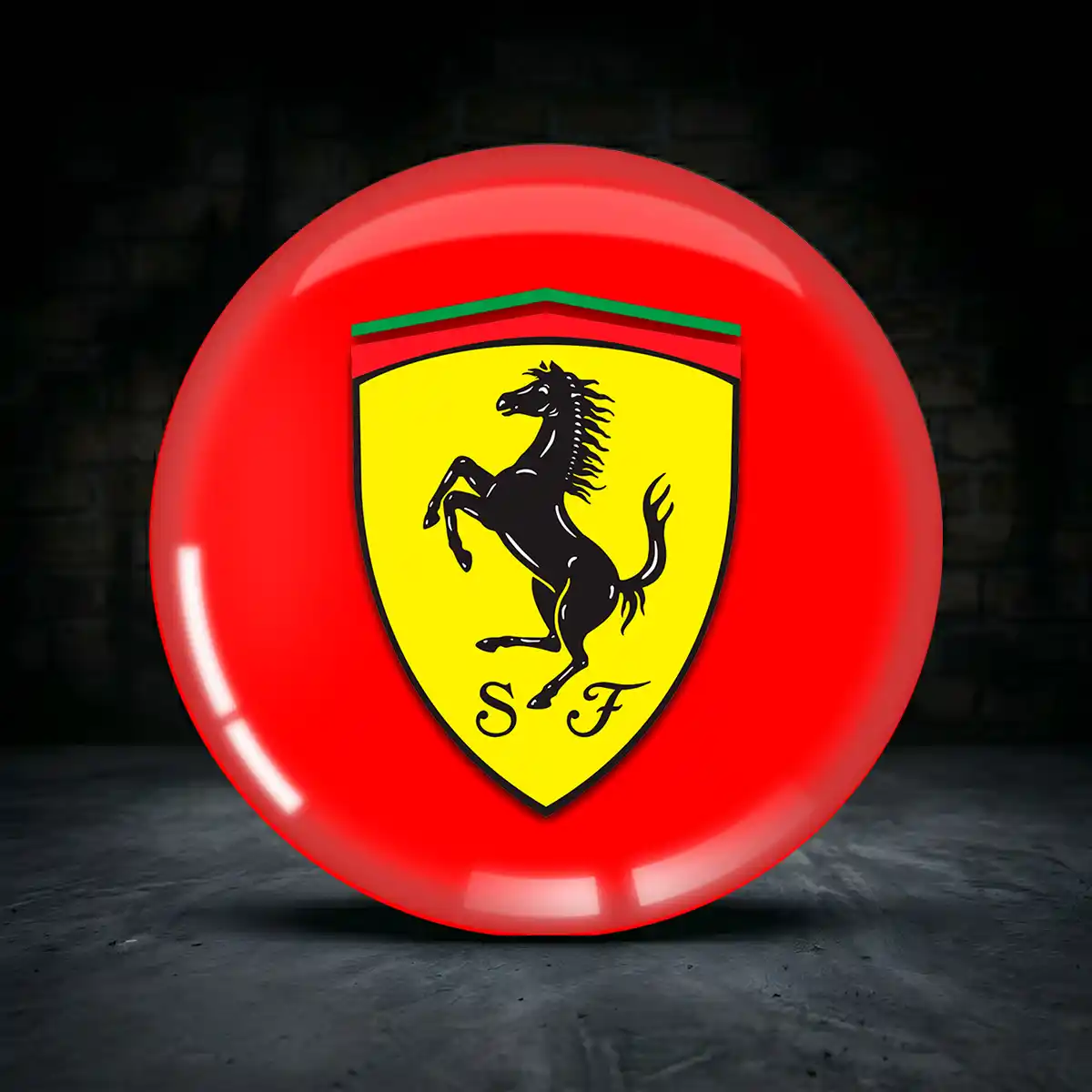 Ferrari Felgenemblem Aufkleber Premiumqualität