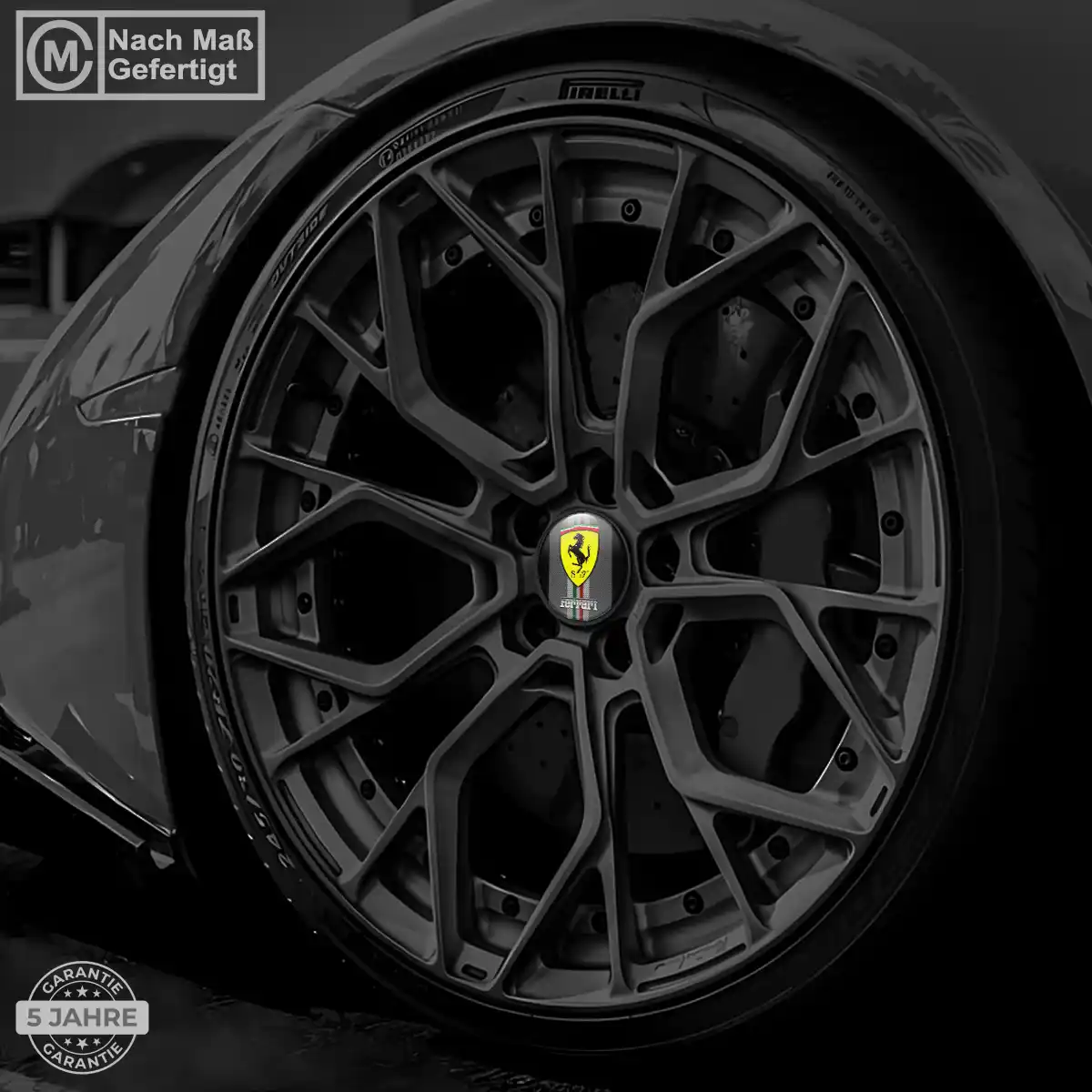 Ferrari Felgenemblem Aufkleber Stilvolles Design