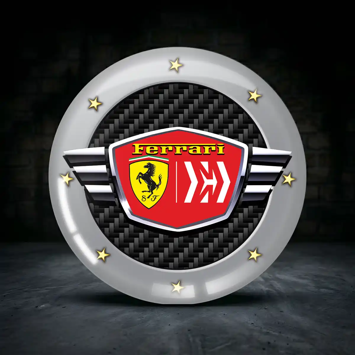 Ferrari Nabendeckel Aufkleber Hohe Qualität
