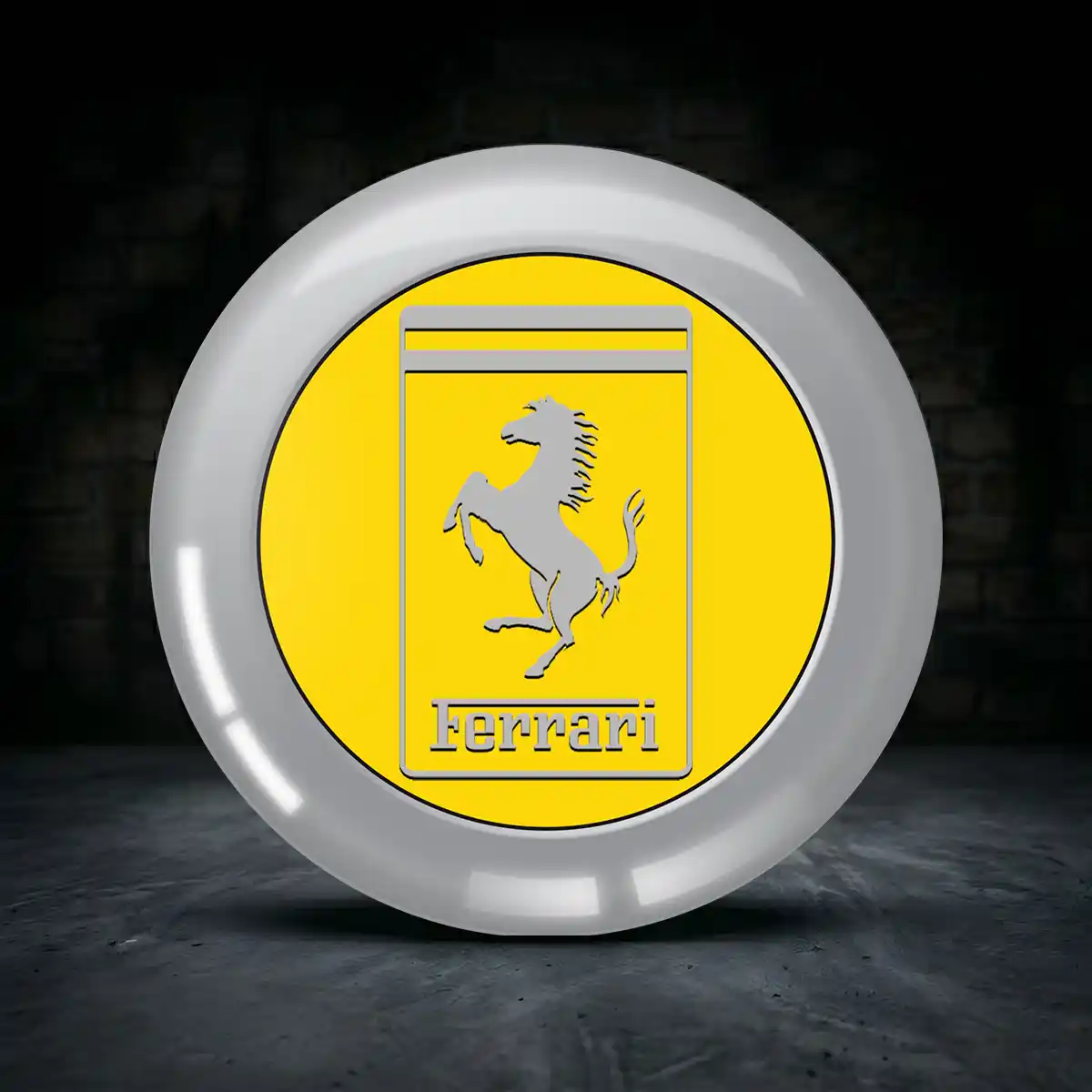 Ferrari Nabendeckel Aufkleber Interieurdesign