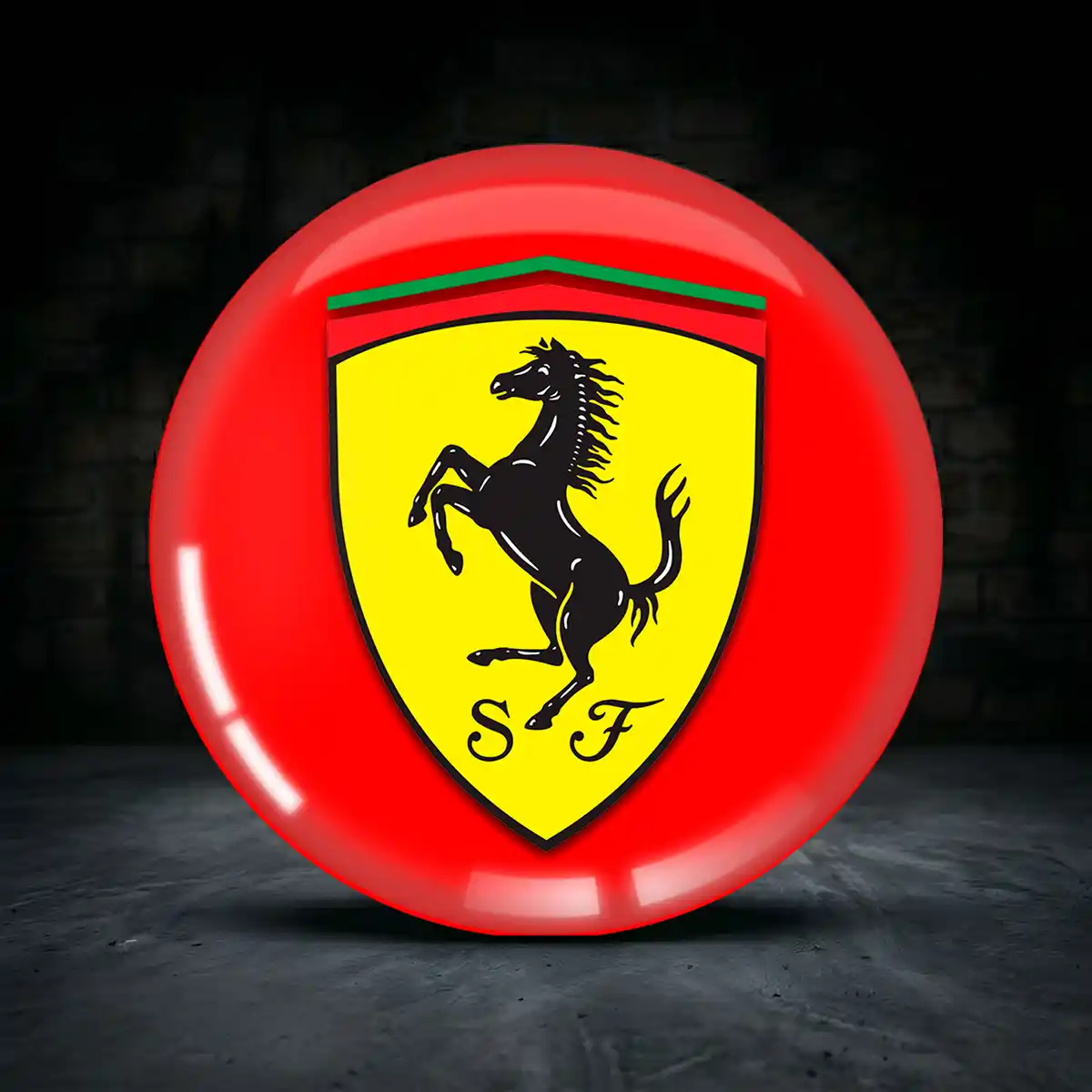 Ferrari Nabendeckel Aufkleber Limitierte Auflage